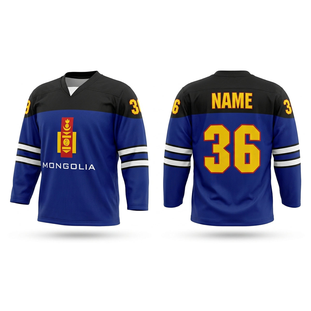 Mongolia hockey jersey blue