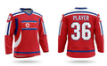 North Korea hockey jersey red
