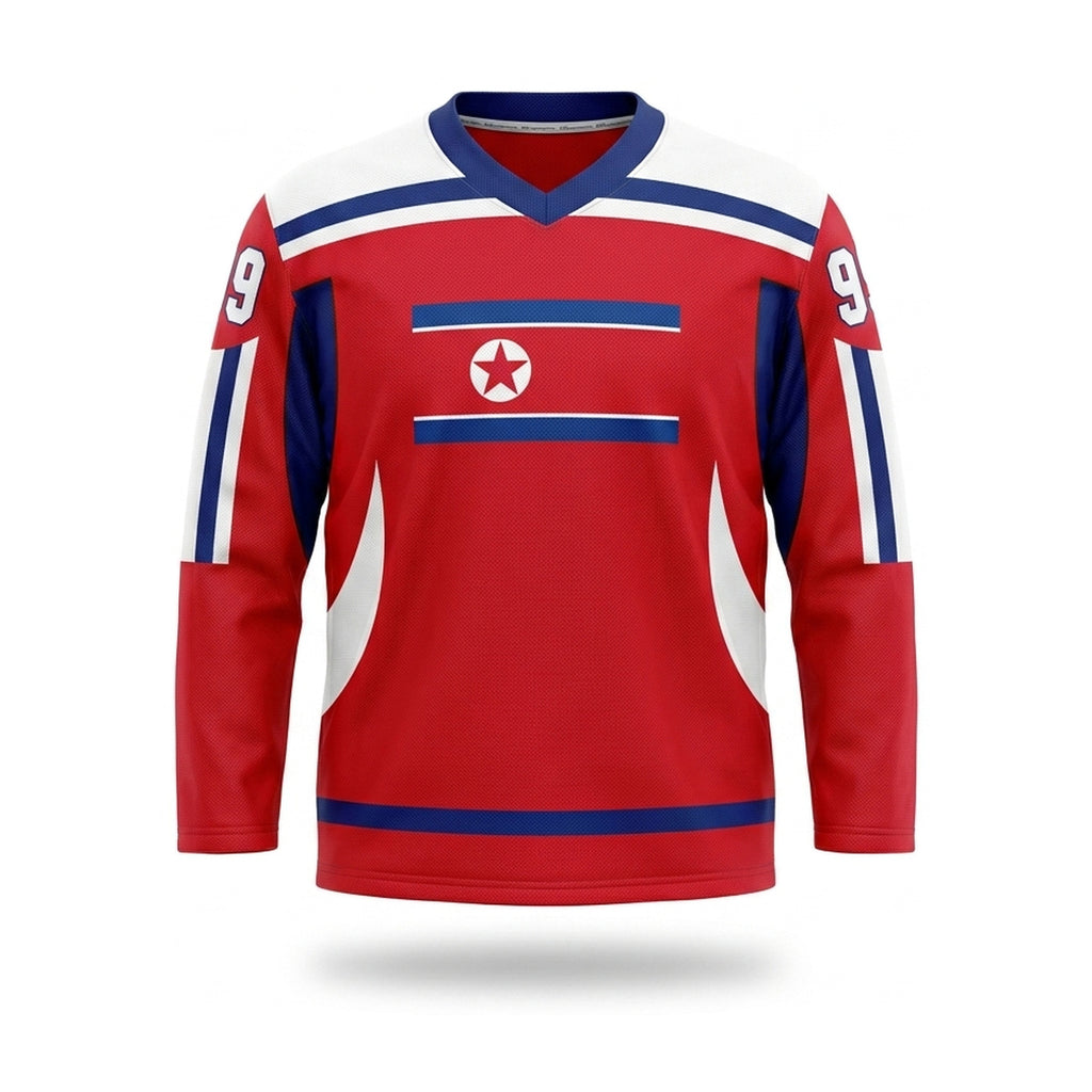 North Korea hockey jersey red