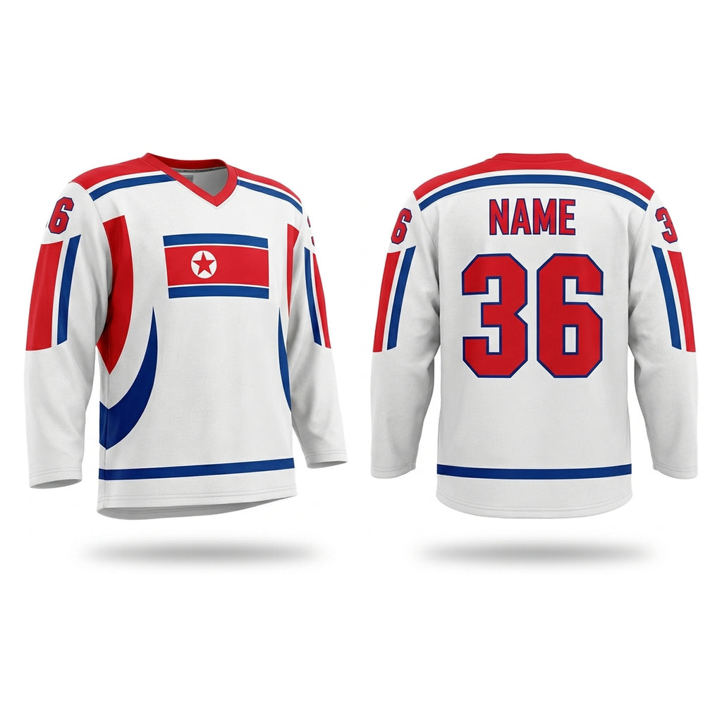 North Korea hockey jersey white