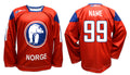 Norway hockey jersey red