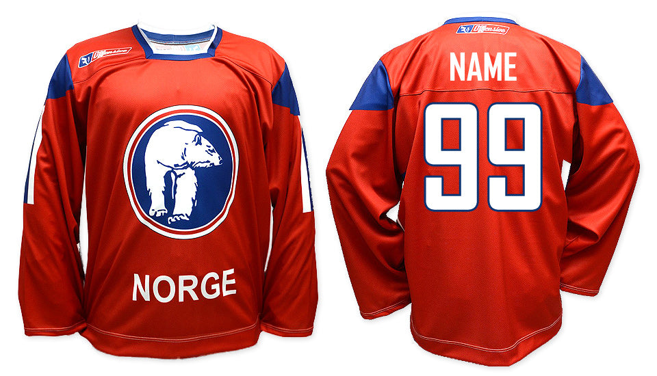 Norway hockey jersey red