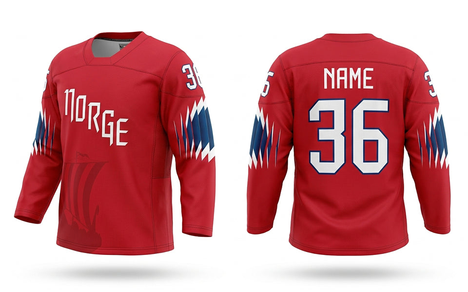 Norway hockey jersey red 2018