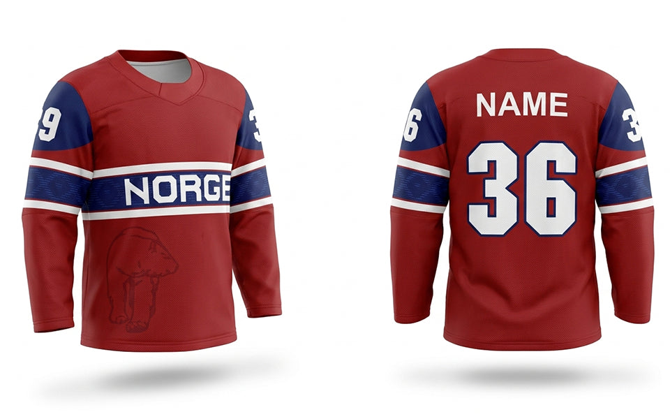 Norway hockey jersey red 2022