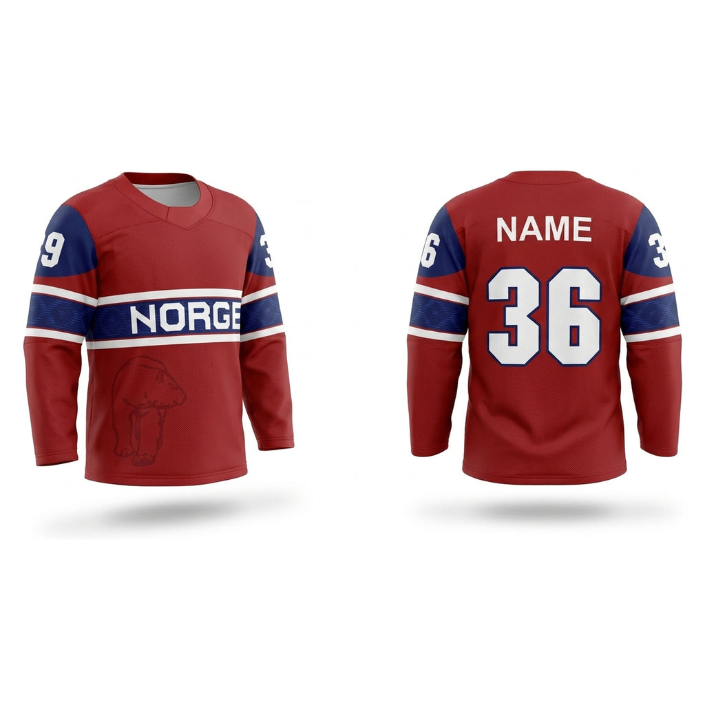 Norway hockey jersey red 2022