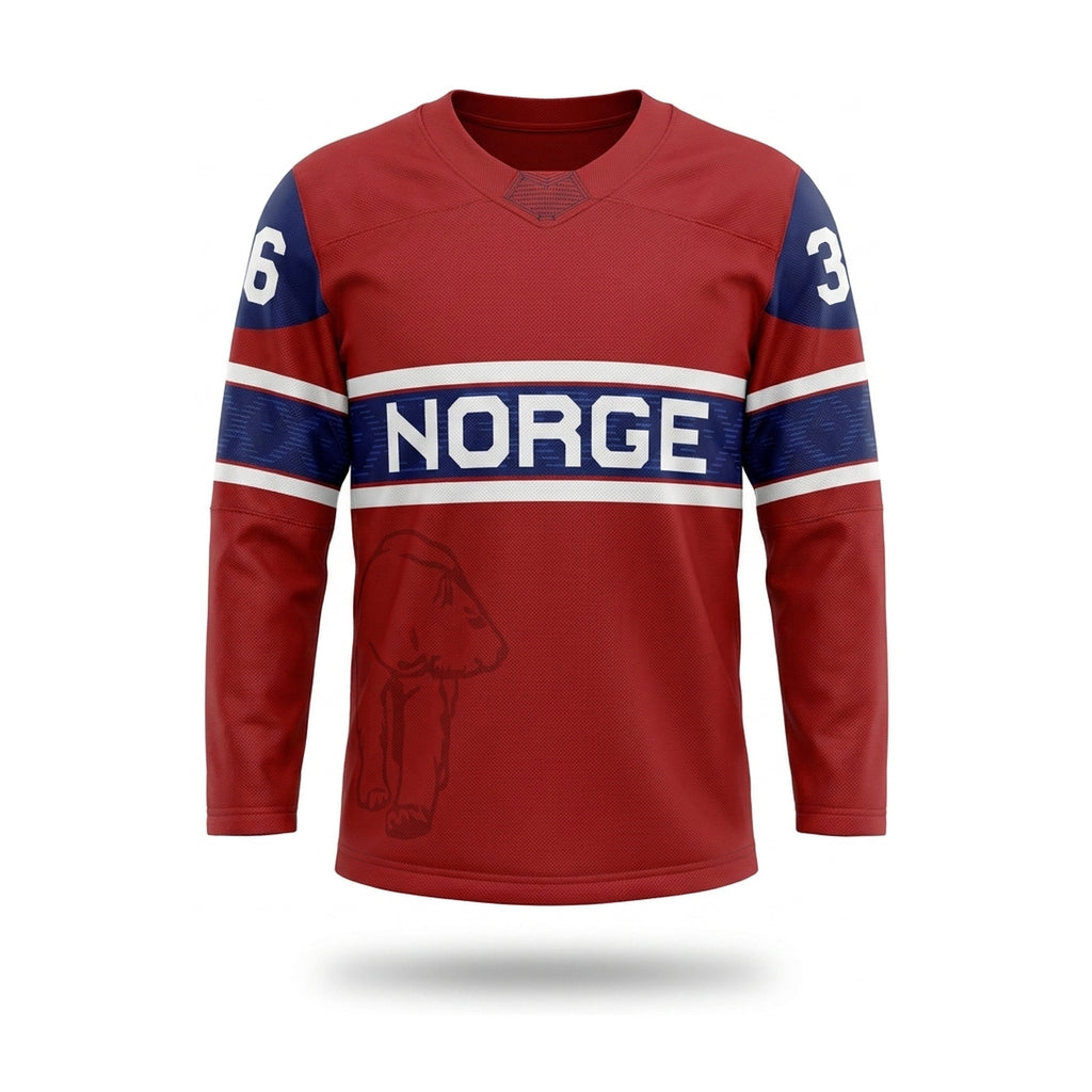 Norway hockey jersey red 2022