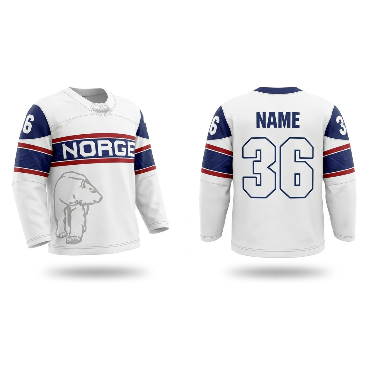 Norway hockey jersey white 2022