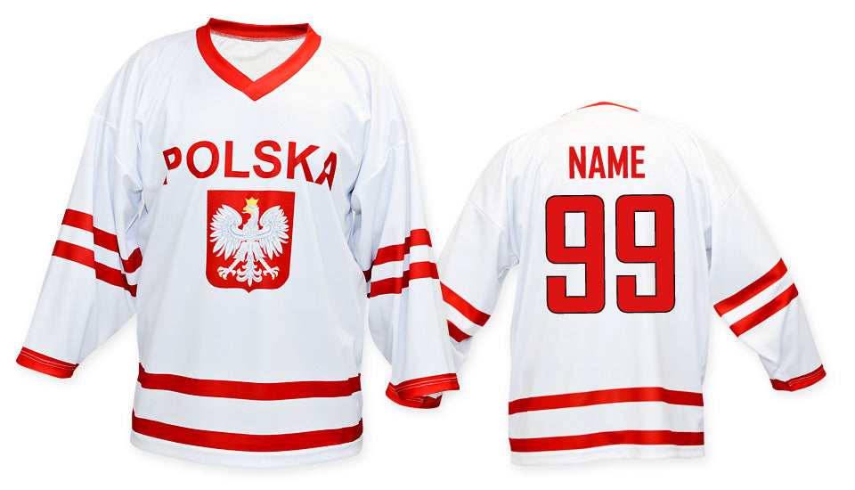 Poland hockey jersey white