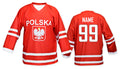 Poland hockey jersey red
