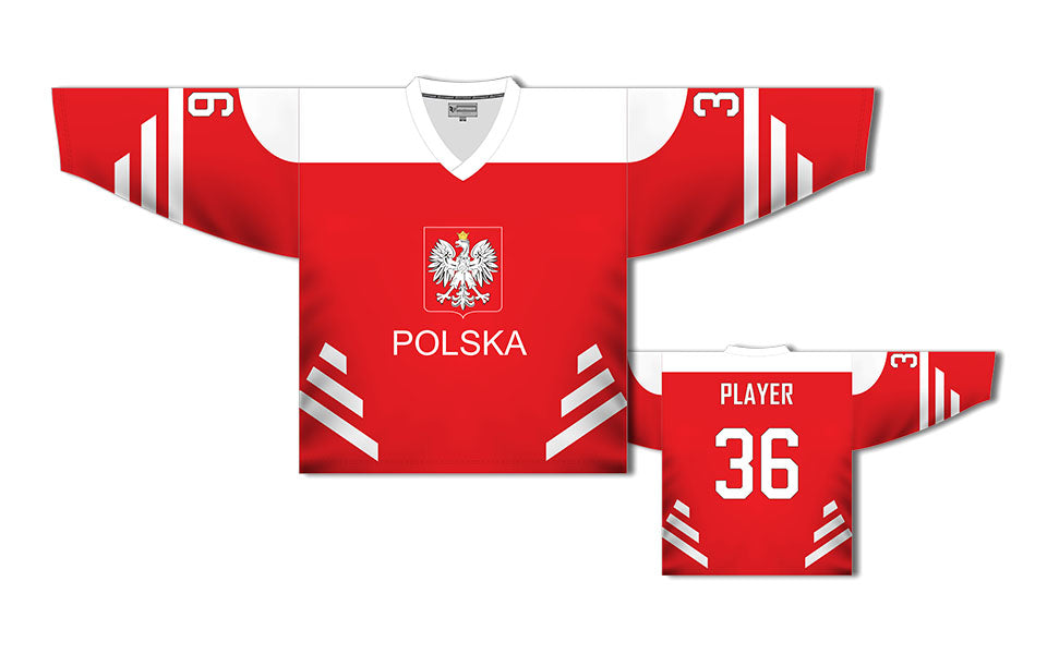 Poland hockey jersey red 2019