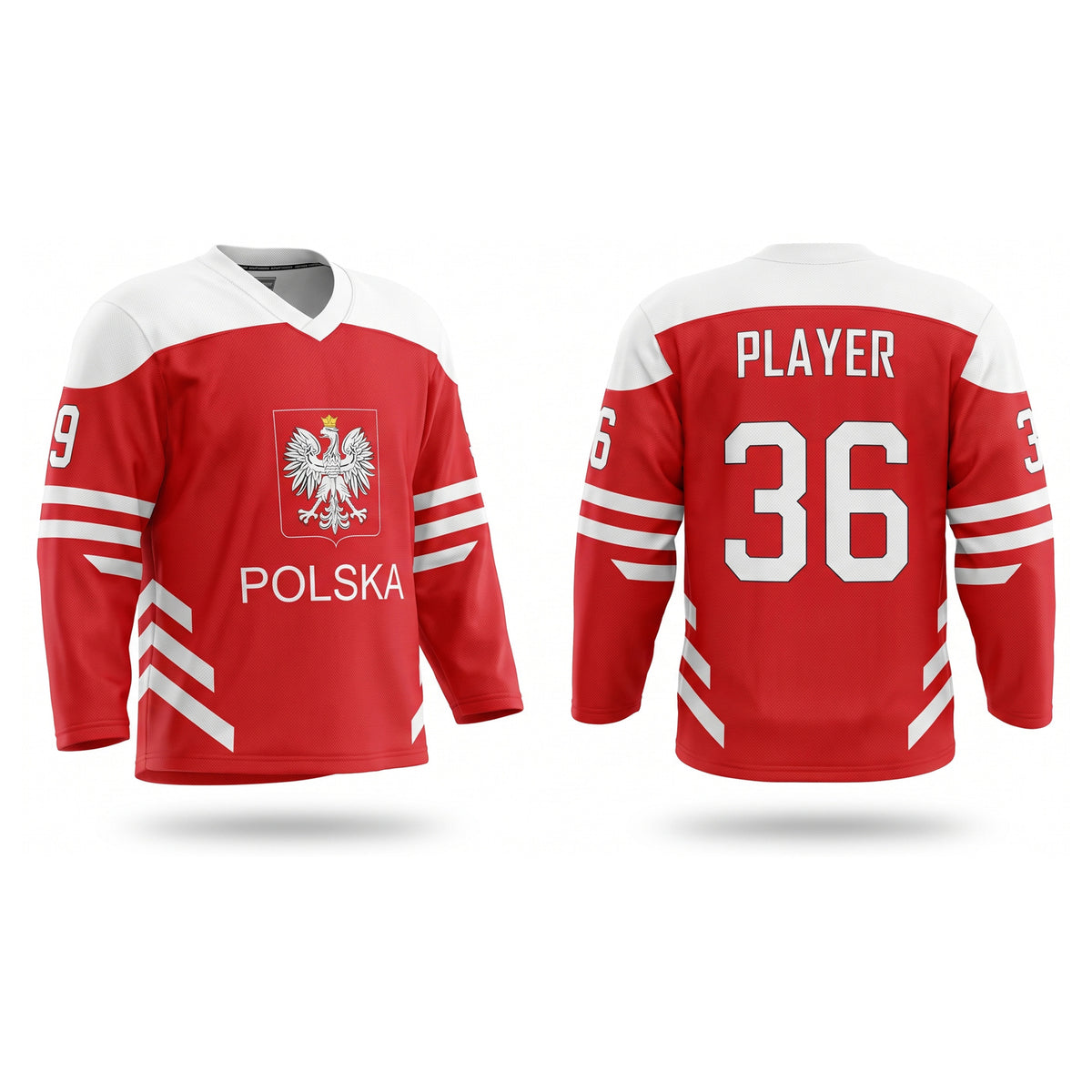 Poland hockey jersey red 2019