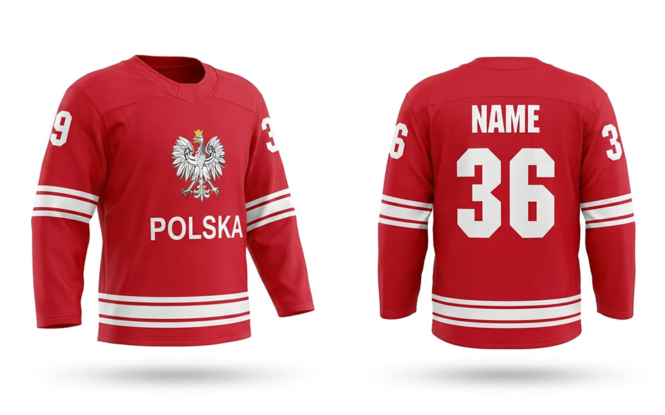 Poland hockey jersey red 2025