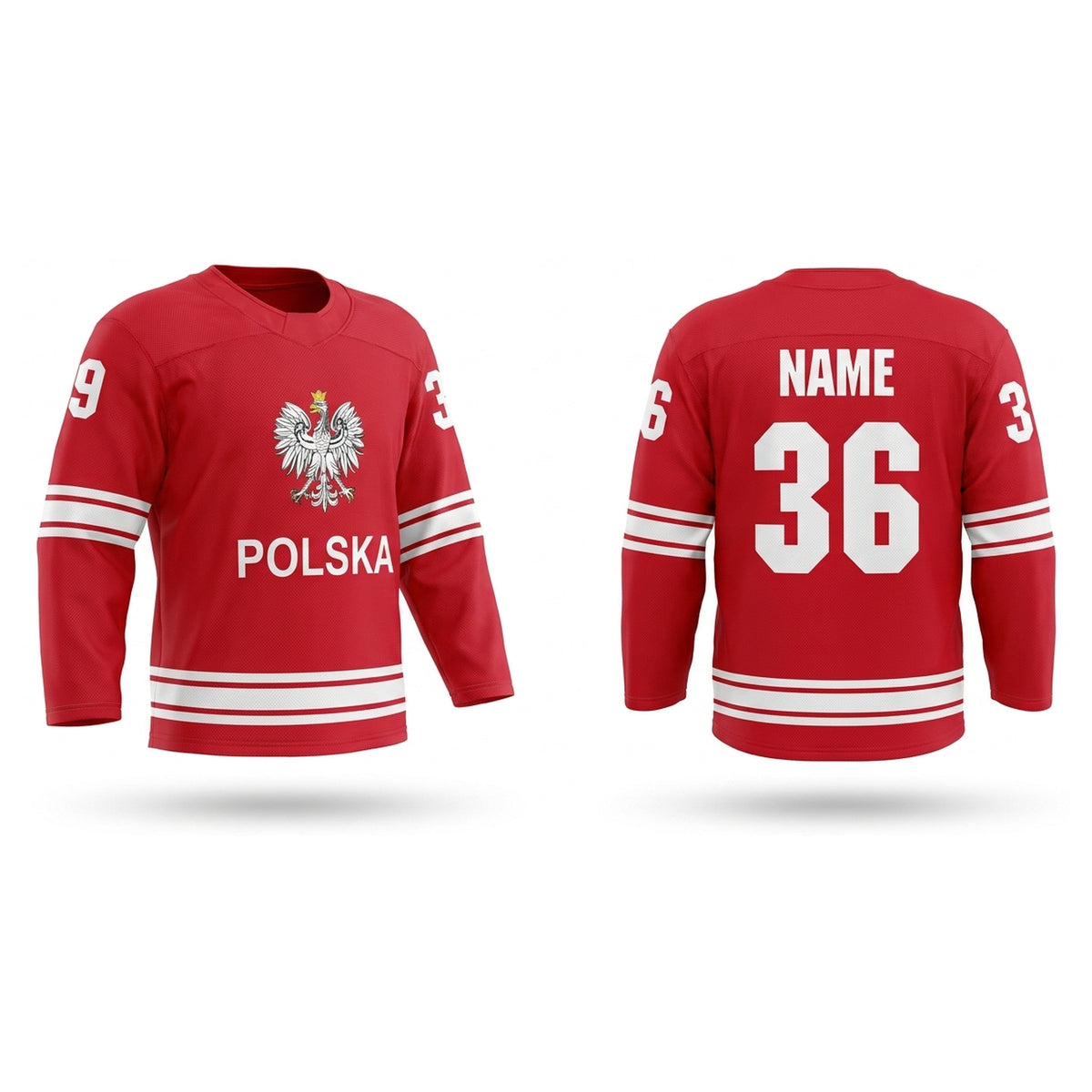 Poland hockey jersey red 2025