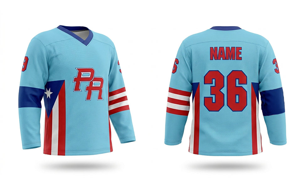 Puerto Rico hockey jersey blue