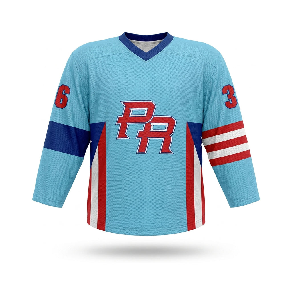 Puerto Rico hockey jersey blue