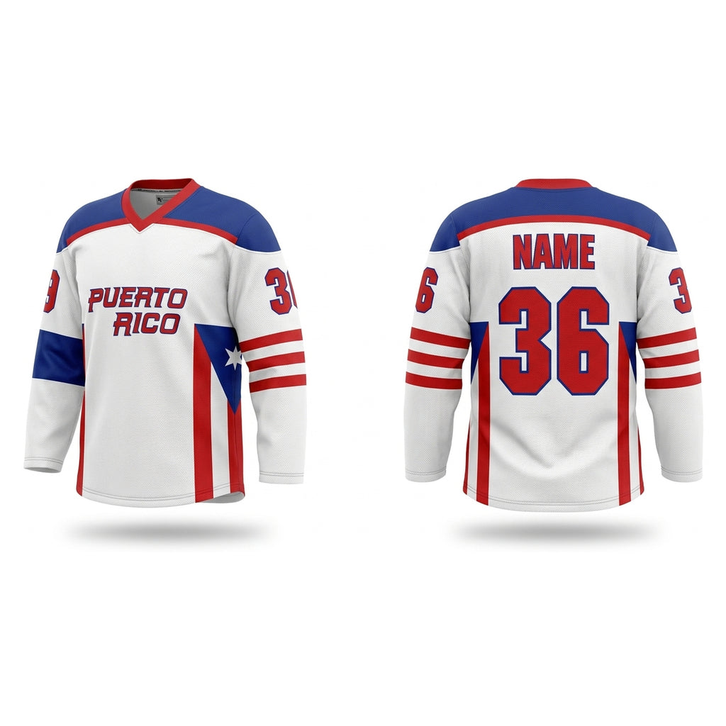 Puerto Rico hockey jersey white