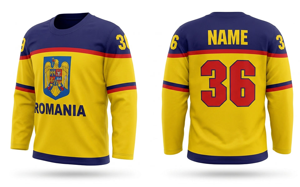 Romania hockey jersey yellow