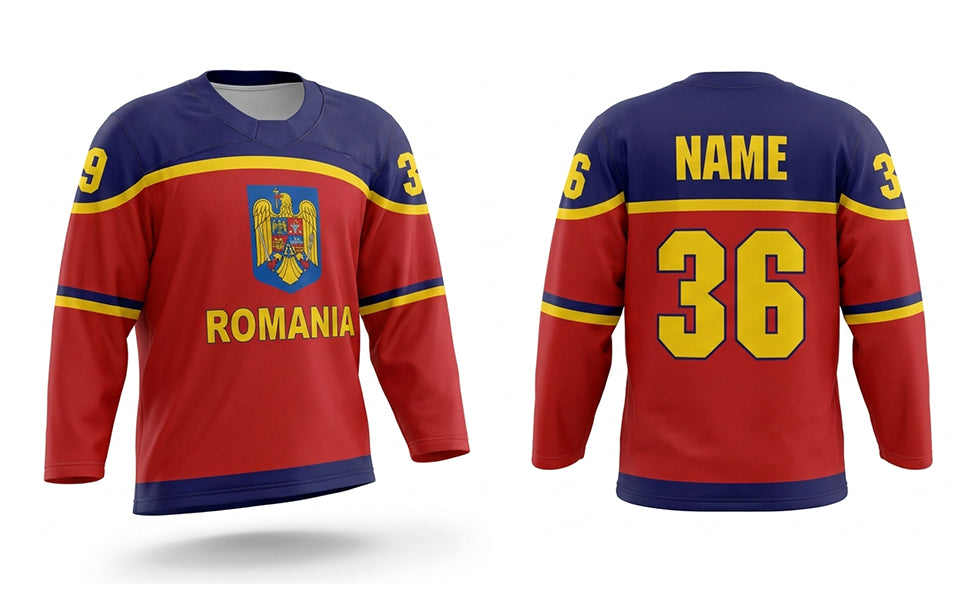 Romania hockey jersey red