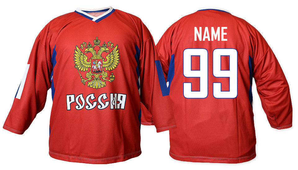 Russia hockey jersey red