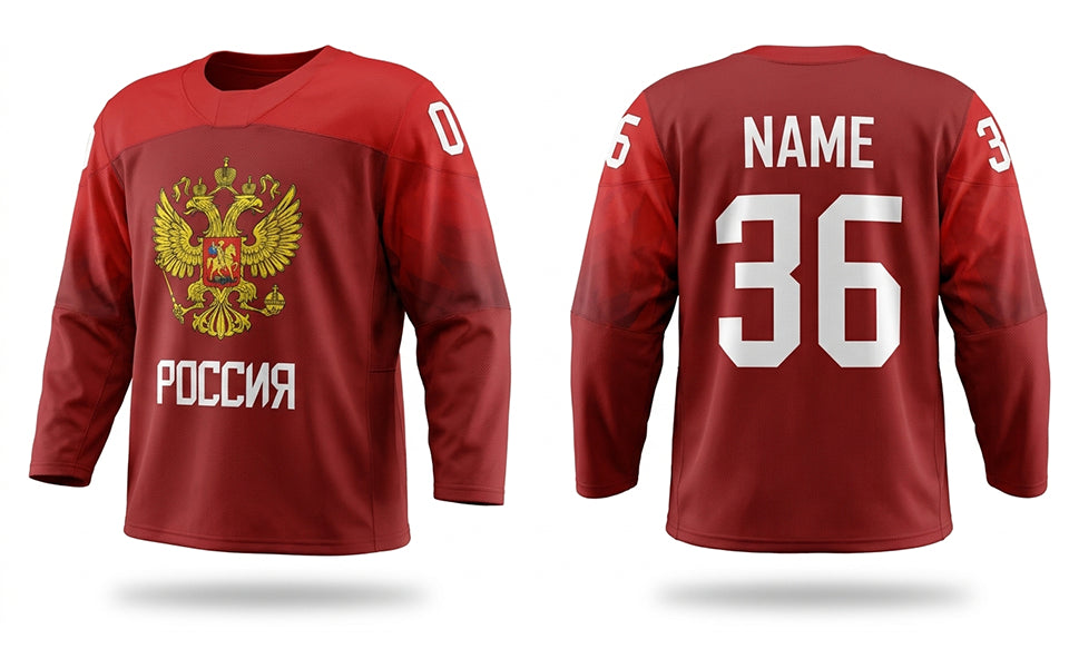 Russia hockey jersey red 2019