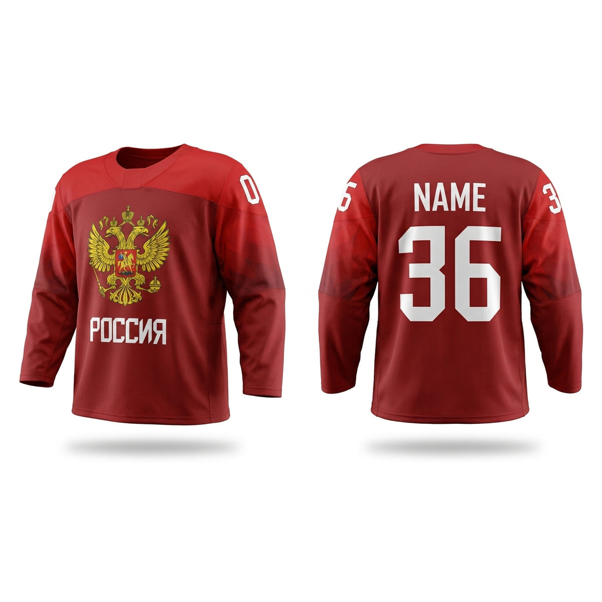 Russia hockey jersey red 2019