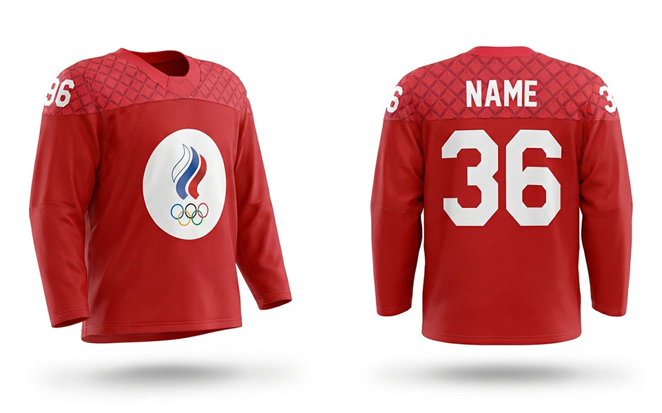 Russia hockey jersey red 2022