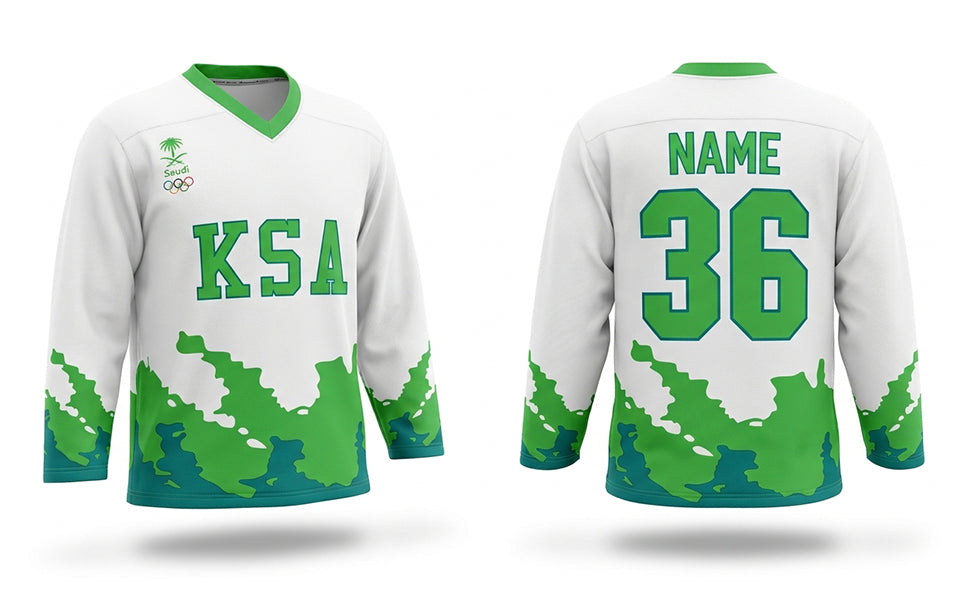 Saudi Arabia KSA hockey jersey white