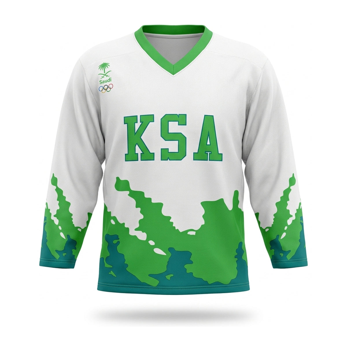 Saudi Arabia KSA hockey jersey white