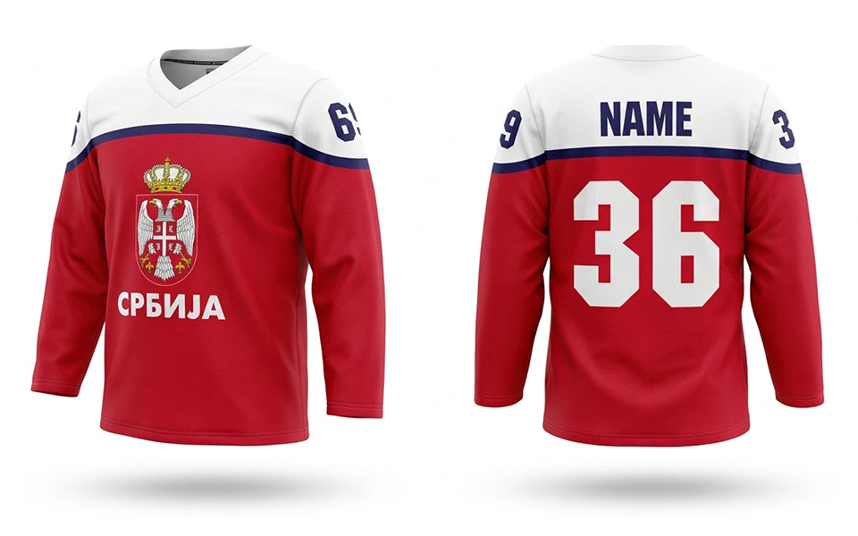 Serbia Hockey Jersey Red