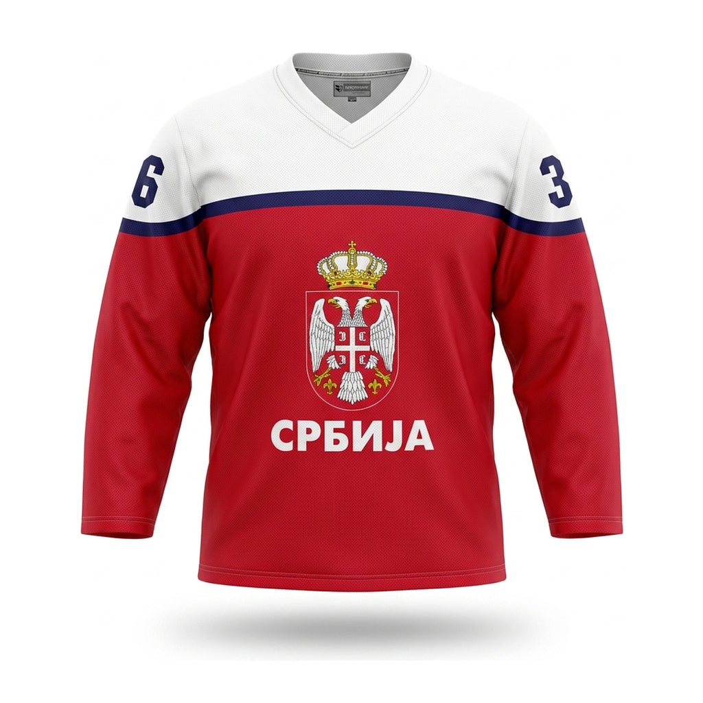 Serbia Hockey Jersey Red