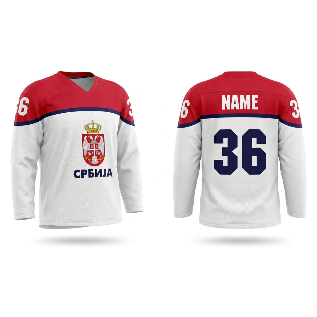 Serbia Hockey Jersey White