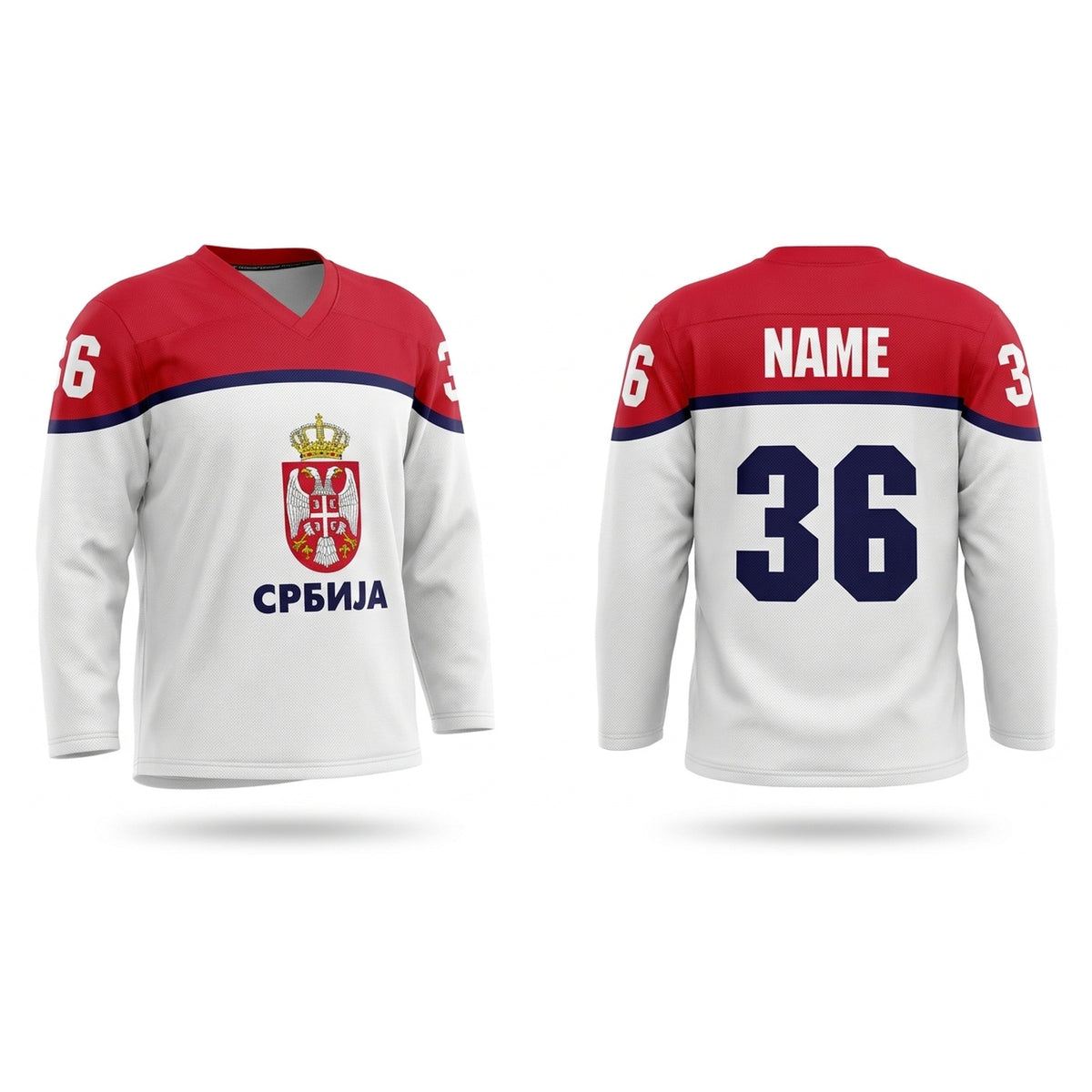 Serbia Hockey Jersey White