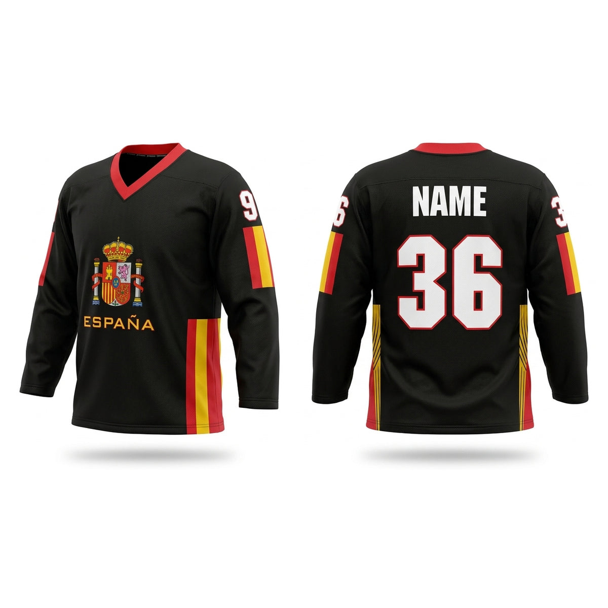 Spain hockey jersey Black