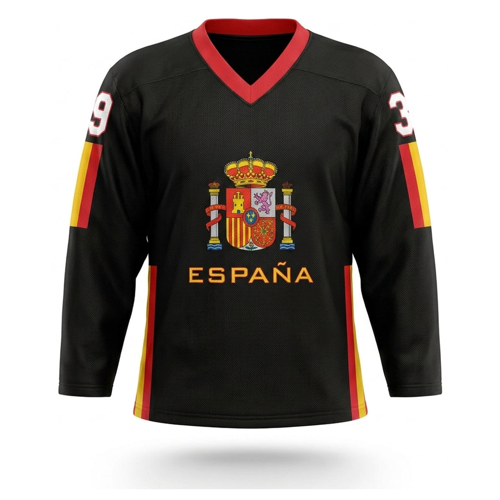 Spain hockey jersey Black
