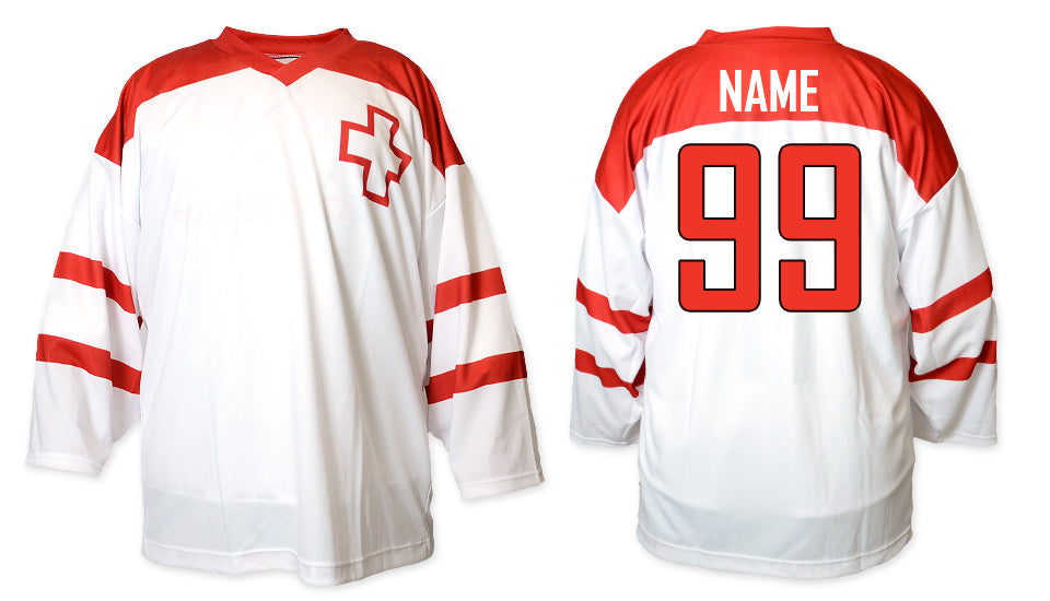 Switzerland hockey jersey white