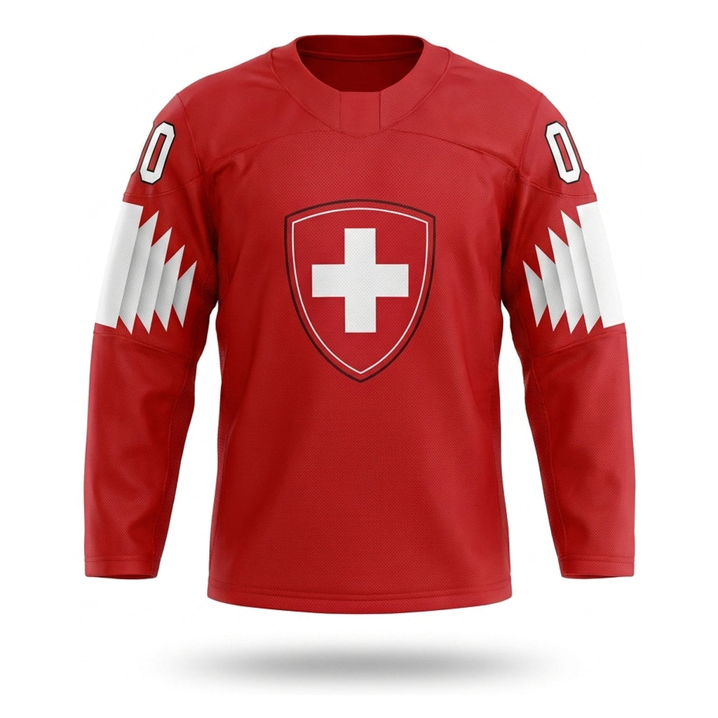 Switzerland hockey jersey red 2019