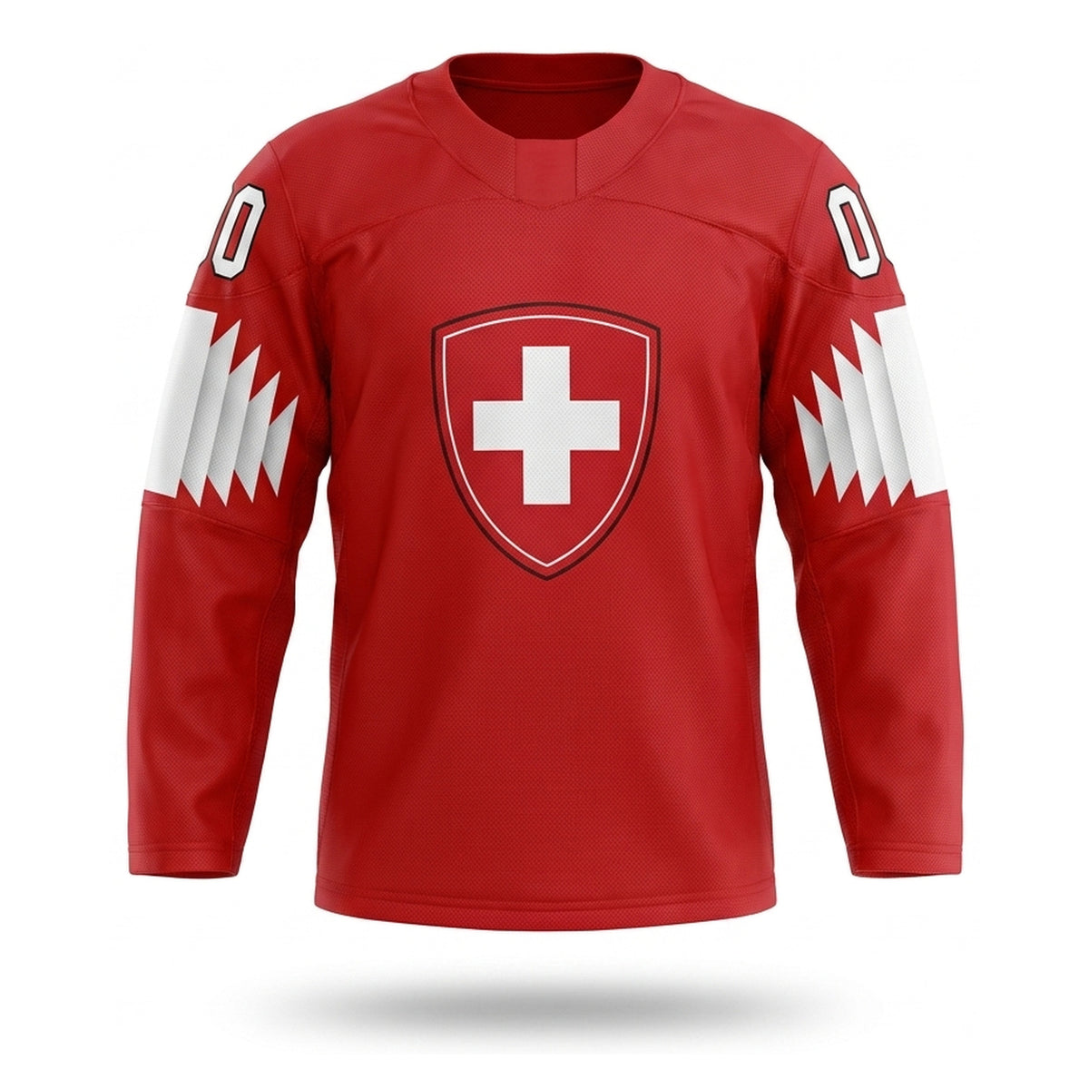 Switzerland hockey jersey red 2019