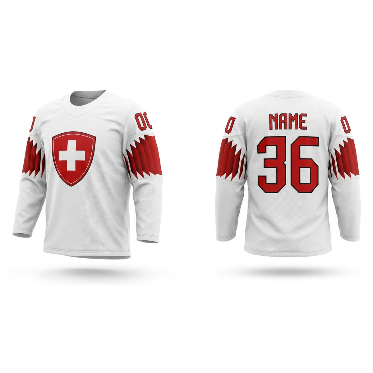 Switzerland hockey jersey white 2019
