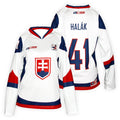 Slovakia fan jersey for woman white
