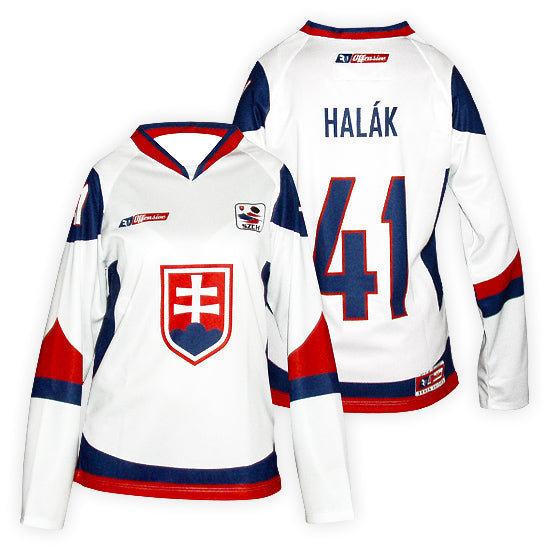 Slovakia fan jersey for woman white