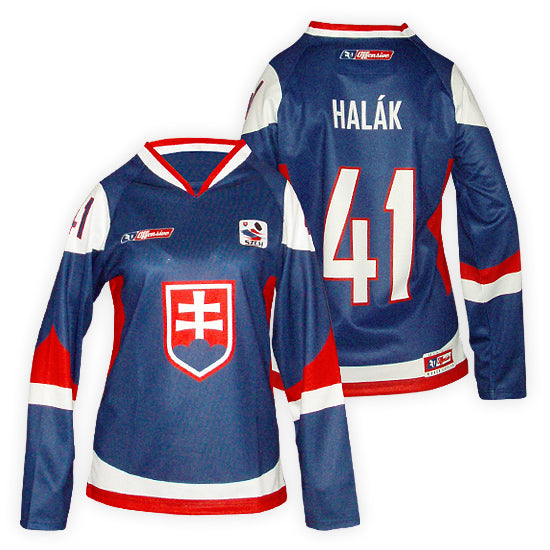 Slovakia fan jersey for woman blue