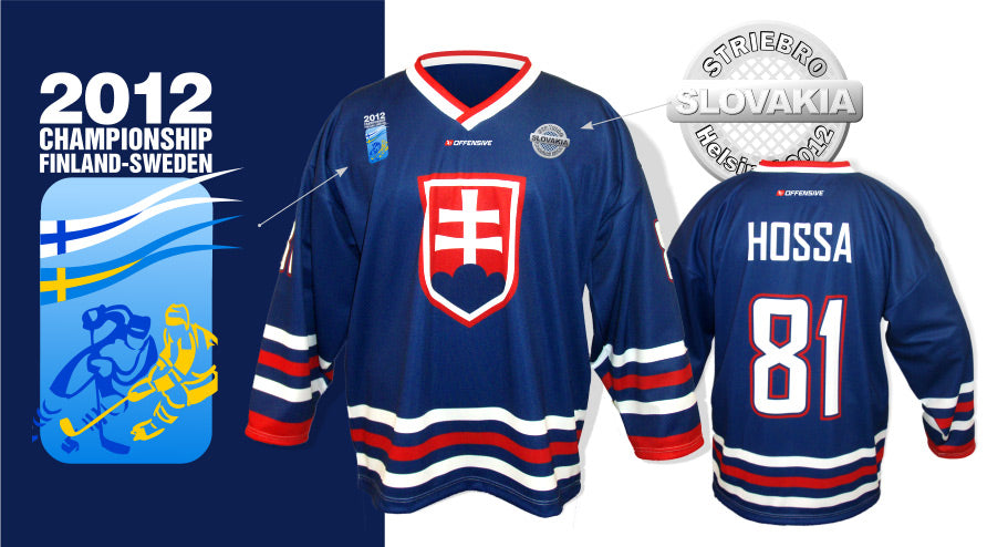 Slovakia hockey jersey wih logo WC 2012 blue