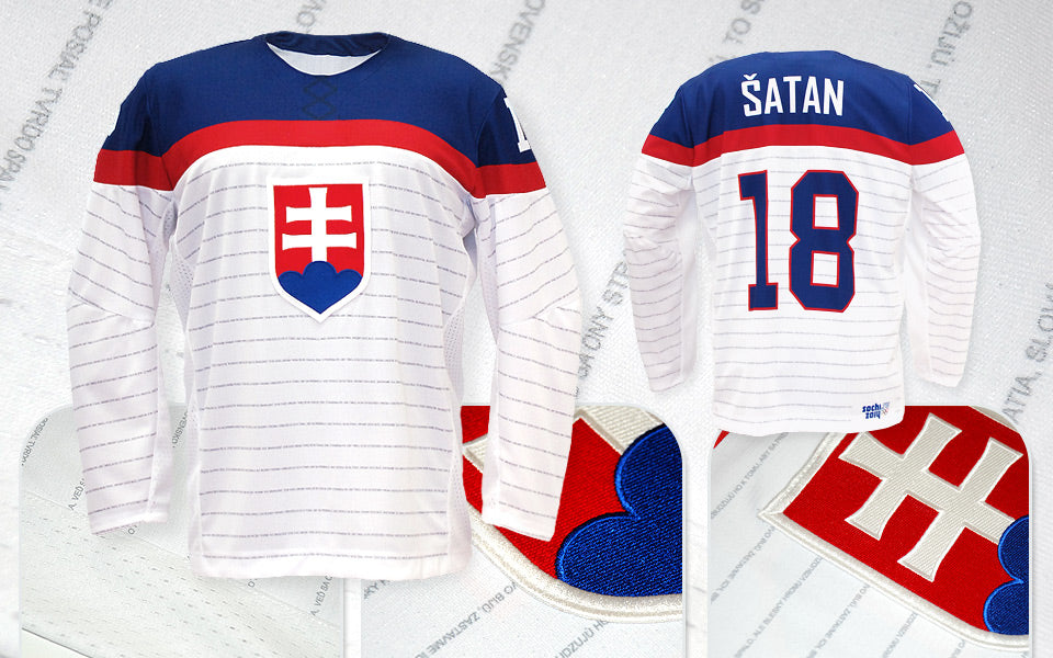 Slovakia white Olympic jersey 2014 Authentic