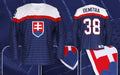 Slovakia blue Olympic jersey 2014 Authentic