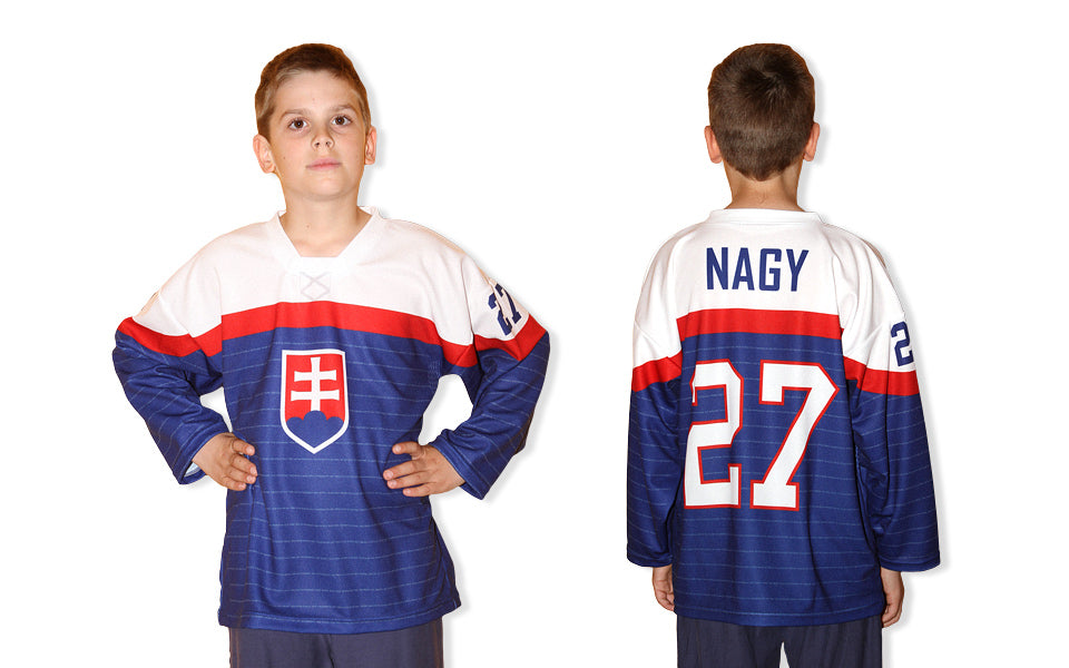 Slovakia junior blue Olympic jersey 2014 Replica