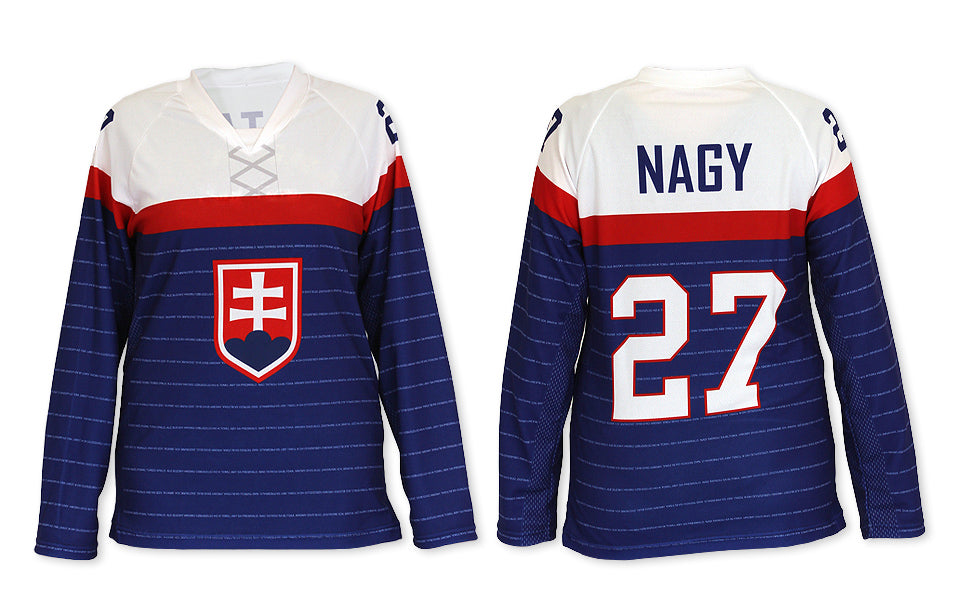 Slovakia woman blue Olympic jersey 2014 Replica