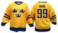 Sweden hockey jersey yellow