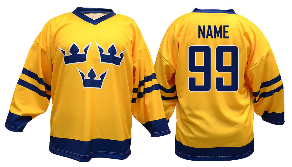 Sweden hockey jersey yellow