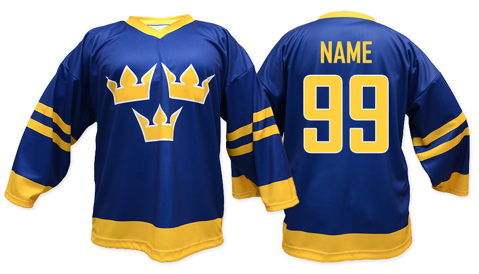 Sweden hockey jersey blue