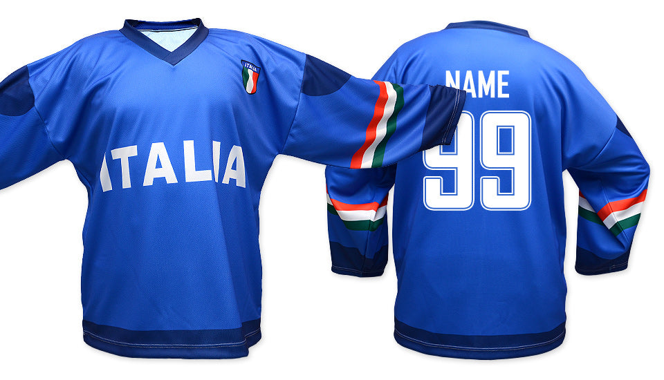 Italia hockey jersey blue